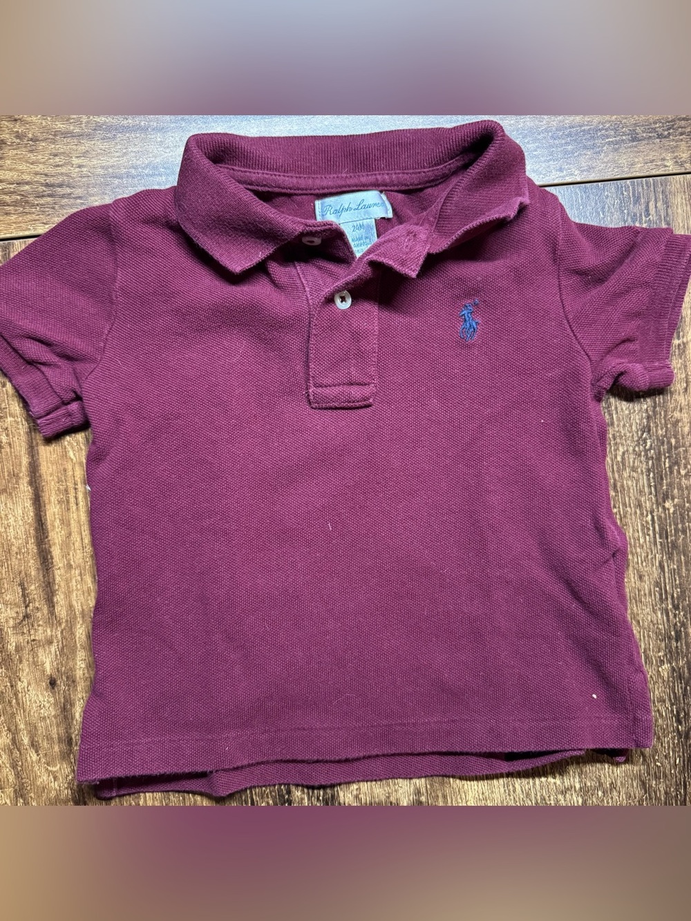Ralph Lauren Boys' Burgundy Polo Shirt 24M